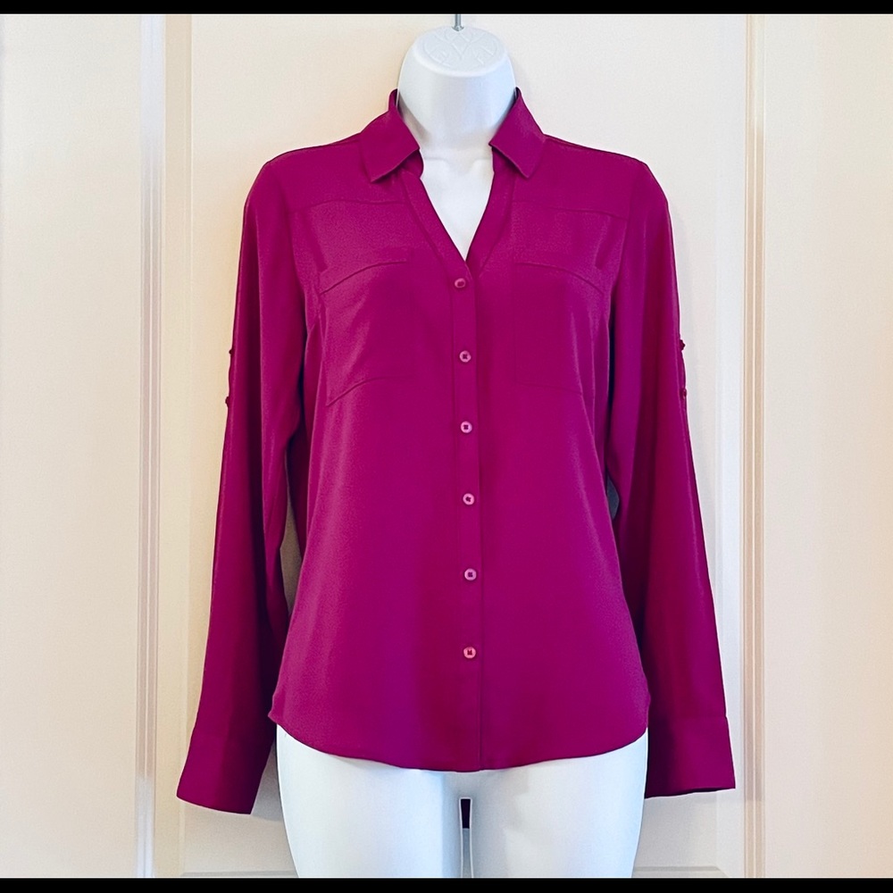 Express Slim Fit Portofino Shirt Size XS Like New